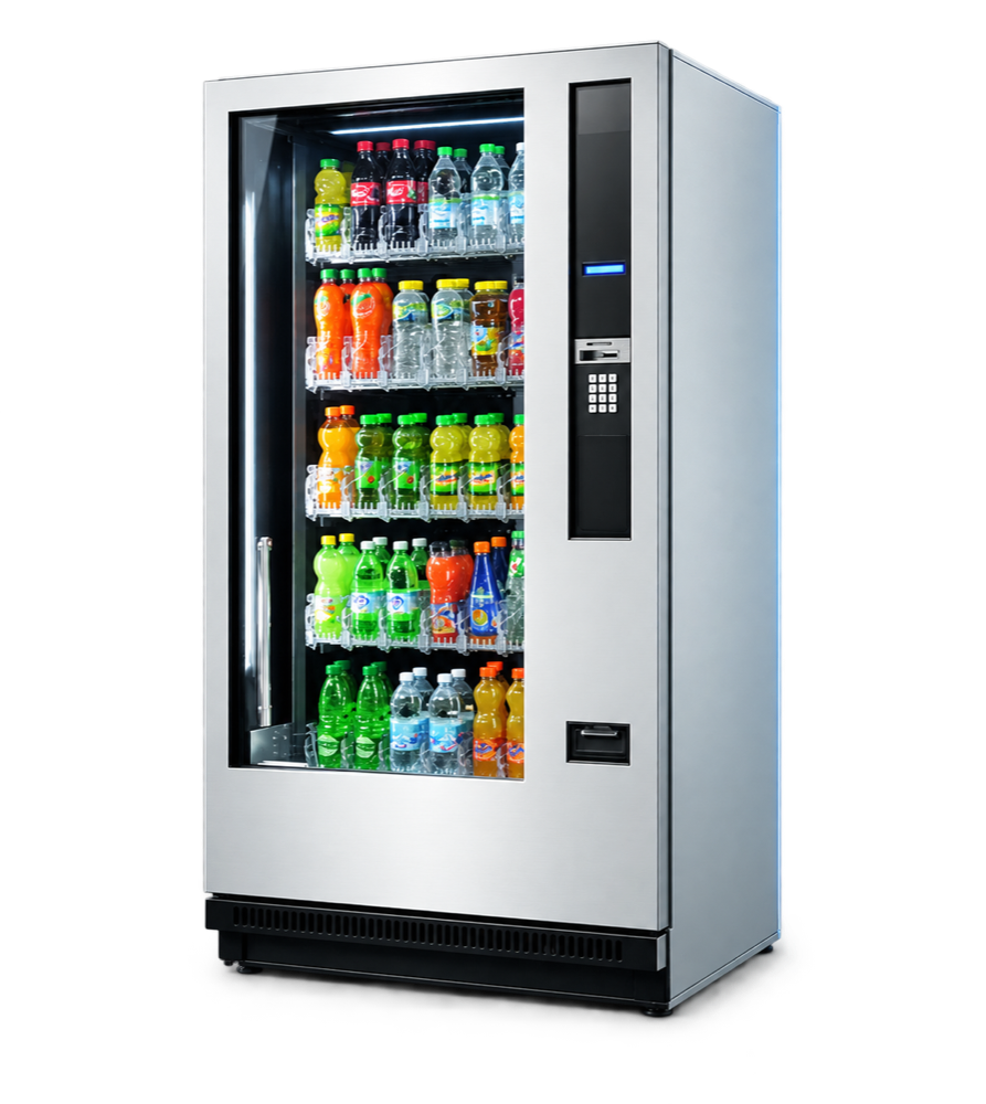 3D render of a beverage vending machine